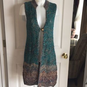 Coldwater Creek Long Sweater Vest Size XS